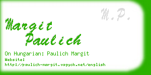 margit paulich business card